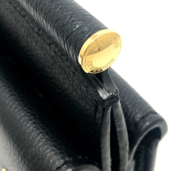 BURBERRY Square type small title bag Hand Bag Leather Black/GoldHardware - Picture 10 of 11